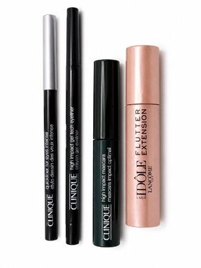 Clinique & Lancôme Eye Makeup Bundle 4 Pc Liners Mascara NEW